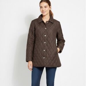 COACH Quilted Equestrian Chore Jacket | Brown Heritage Barn Coat Small